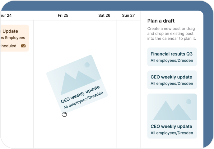 Drag and drop planning